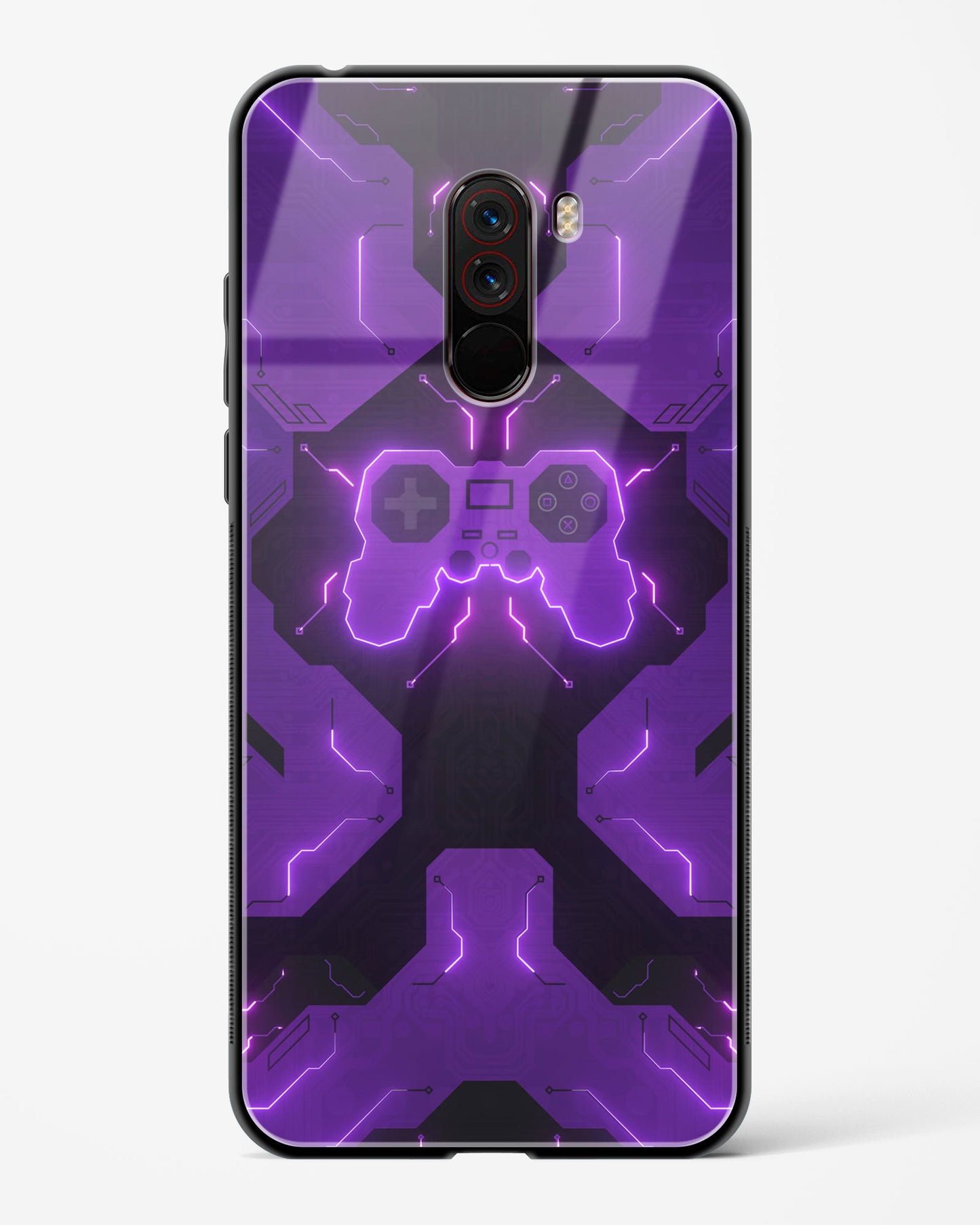 Violet Vortex - POCO F1 Glass Gripper Case