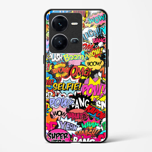 comic madness - Vivo V25 Glass Gripper Case