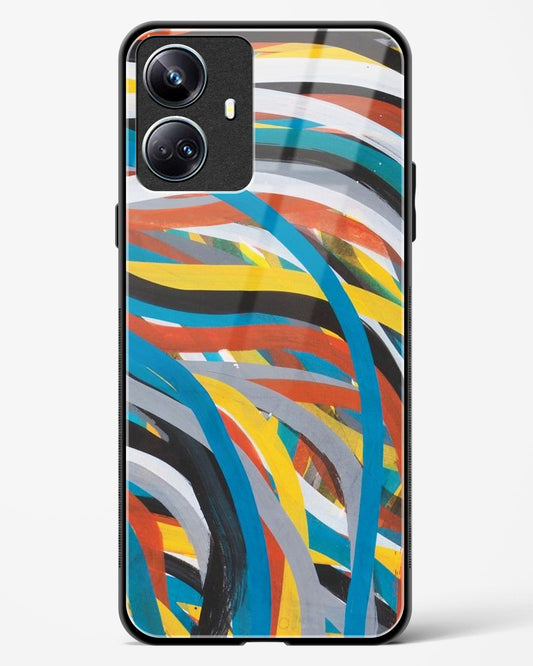 colorful stroke pattern - Realme 10 Pro Plus 5G Glass Gripper Case