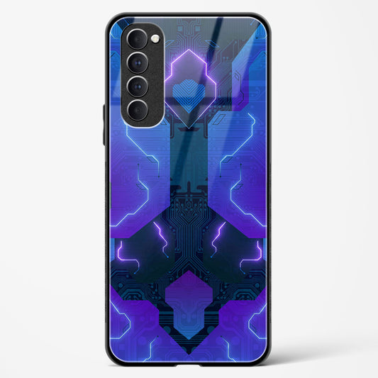 Electric Blueburst - Oppo Reno 4 Pro Glass Gripper Case