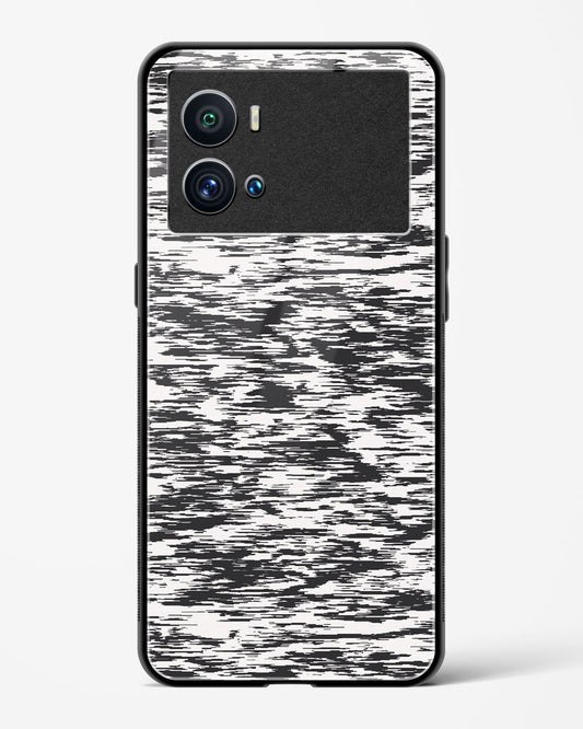 Black and White Glitch - Vivo iQOO9 Pro 5G Glass Gripper Case