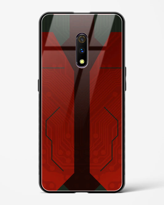 Scarlet Sentinel - Realme X Glass Gripper Case