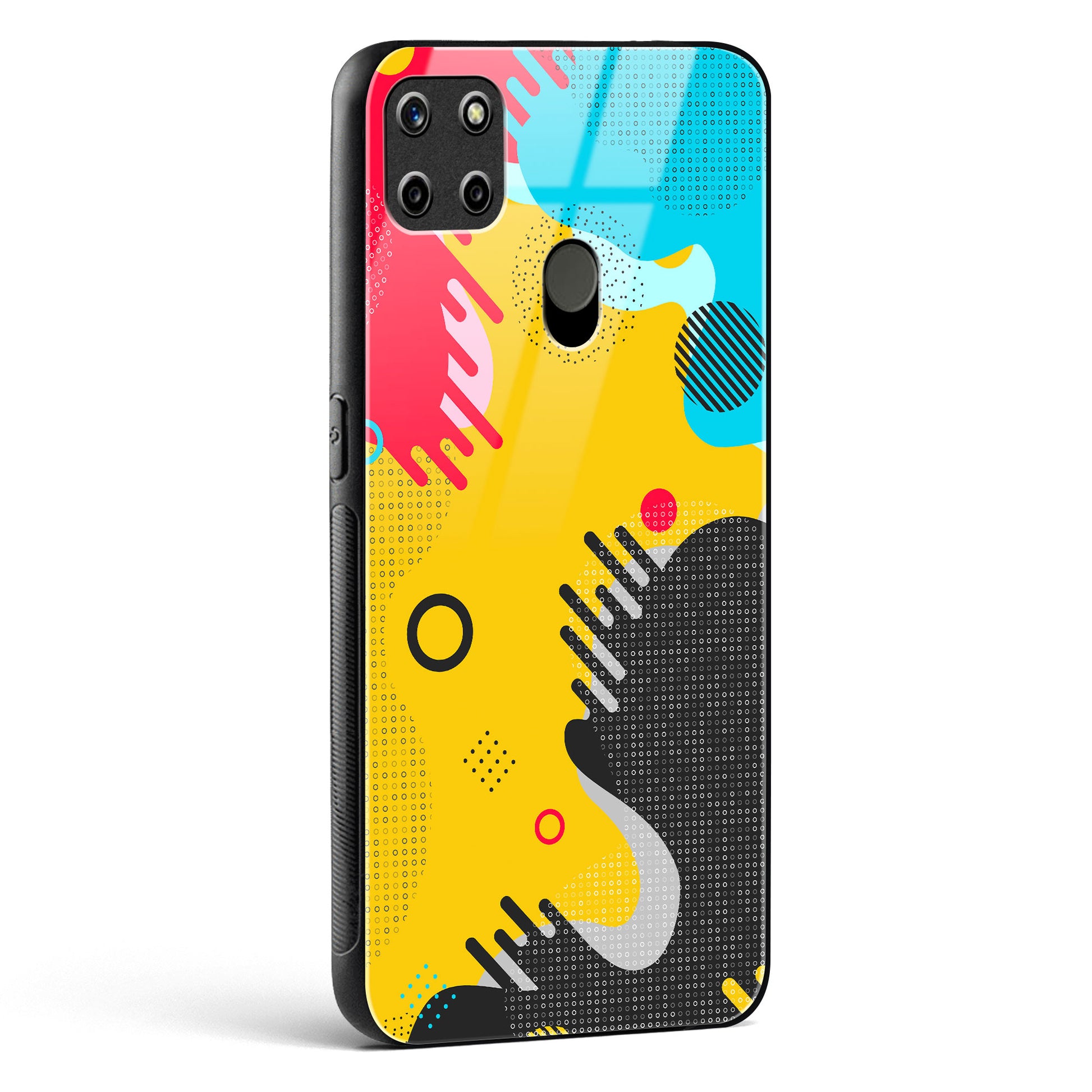 boho abstract - Realme C25Y Glass Gripper Case