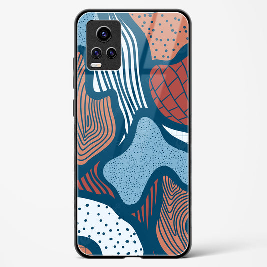 Doodle Waves - Vivo V21e Glass Gripper Case