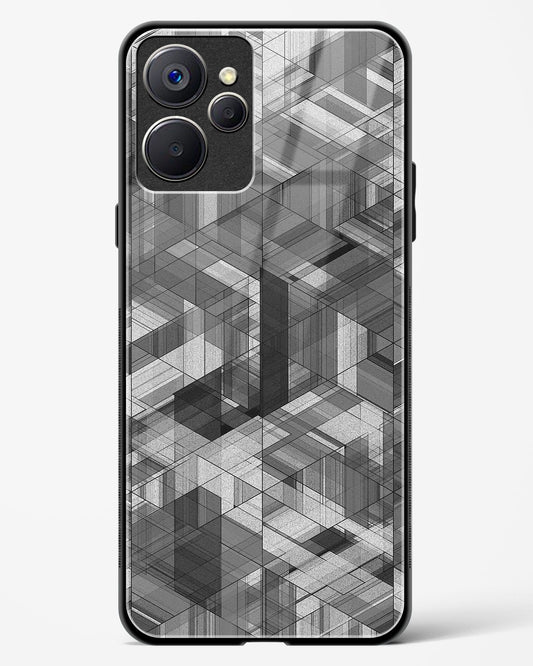 Black Diamond Grid - Realme 9i 5G Glass Gripper Case