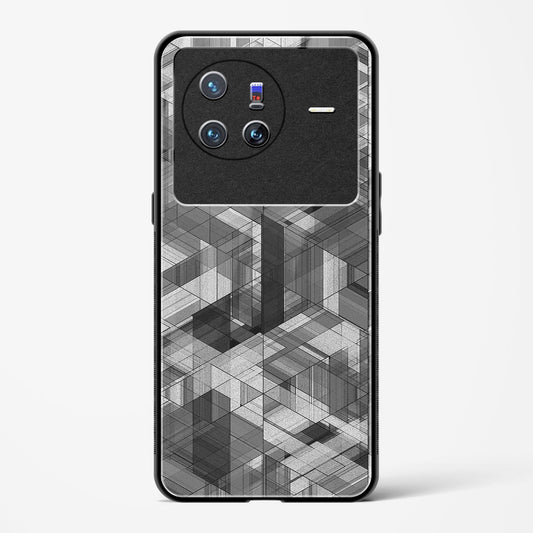 Black Diamond Grid - Vivo X80 5G Glass Gripper Case