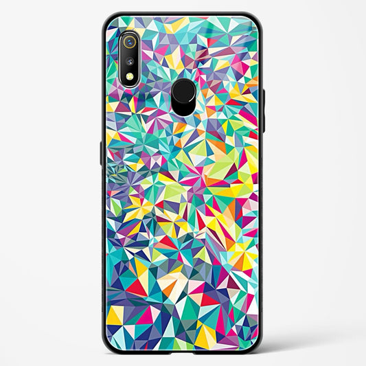 colorful geometric abstract - Realme 3 Pro Glass Gripper Case