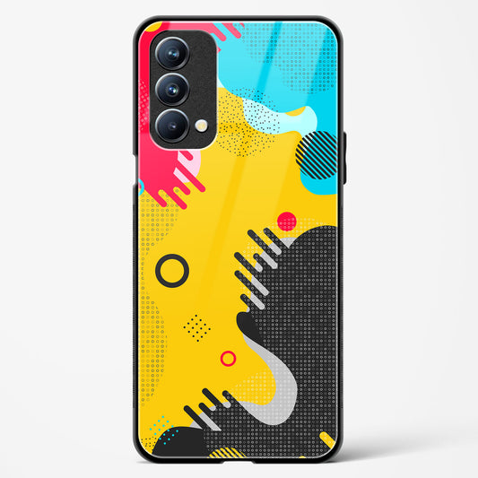 boho abstract - Oppo A74 Glass Gripper Case