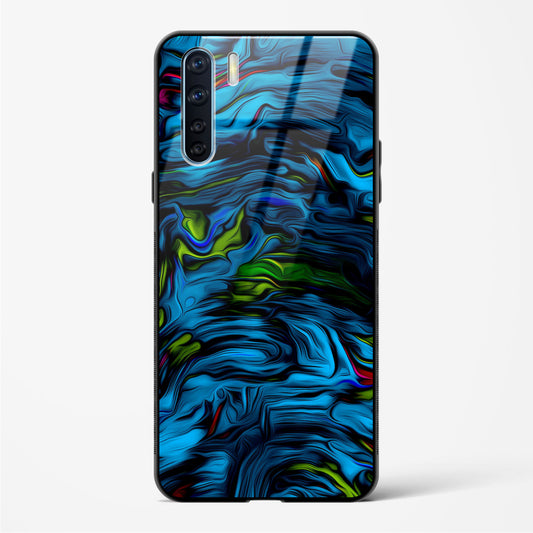 Aquatic Blue - Oppo Reno 3 Glass Gripper Case