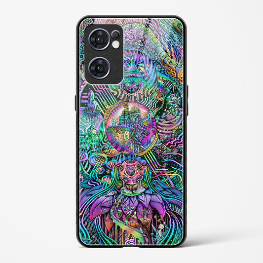 Trippy Galaxy  - Oppo Reno 7 5G Glass Gripper Case