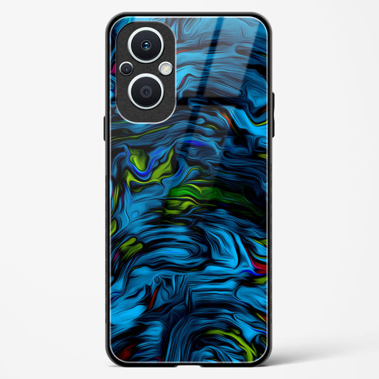 Aquatic Blue - Oppo F21s Pro 5G Glass Gripper Case