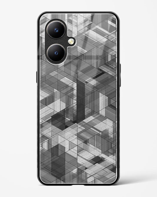 Black Diamond Grid - Vivo Y27 Glass Gripper Case