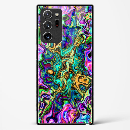 Rainbow Flames Pattern - Samsung Galaxy Note 20 Ultra Glass Gripper Case