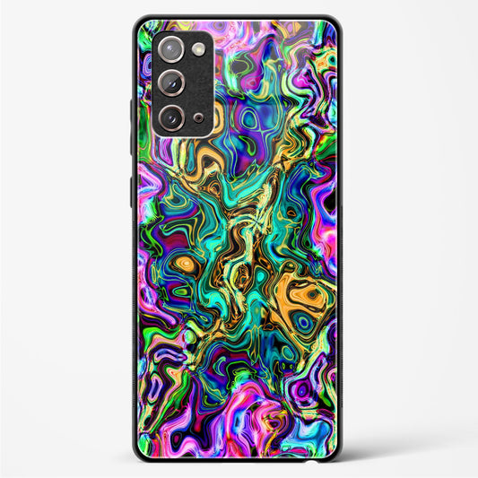 Rainbow Flames Pattern - Samsung Galaxy Note 20 Glass Gripper Case