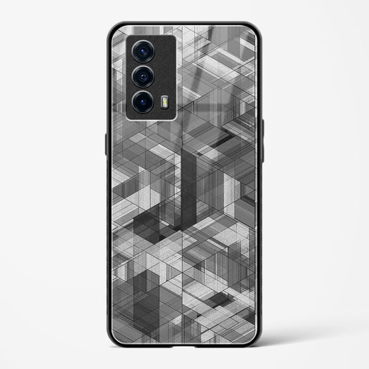 Black Diamond Grid - Vivo iQOO Z5 Glass Gripper Case