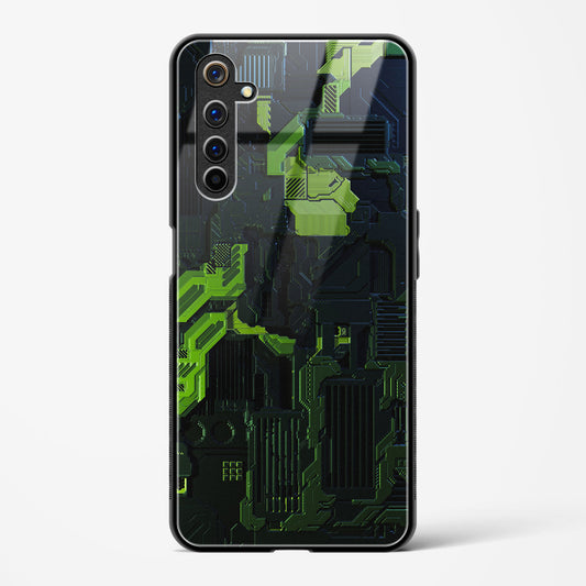 Shadowed Jade - Realme 6i Glass Gripper Case