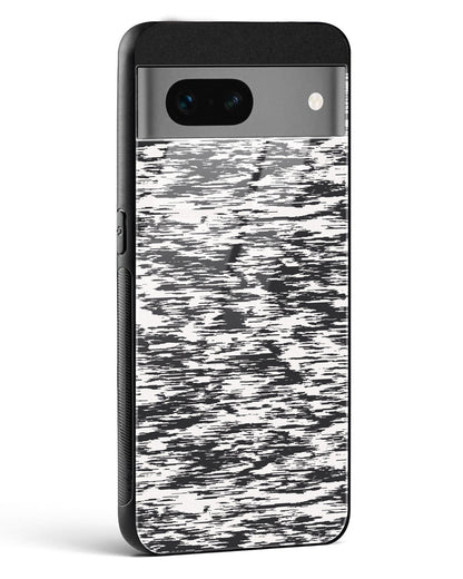 Black and White Glitch - Google Pixel 7A Glass Gripper Case