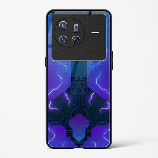 Electric Blueburst - Vivo X80 5G Glass Gripper Case