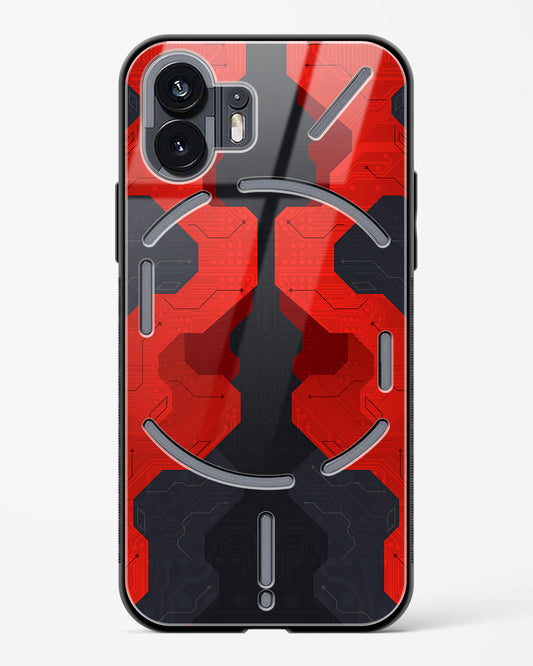 Crimson Fury - Nothing Phone 2 Glass Gripper Case