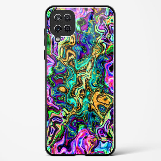 Rainbow Flames Pattern - Samsung Galaxy A42 Glass Gripper Case