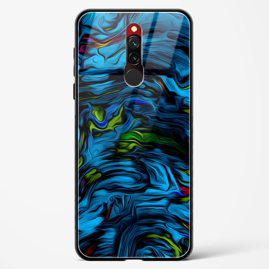 Aquatic Blue - Redmi 8 Glass Gripper Case