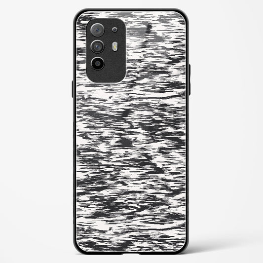 Black and White Glitch - Oppo F19 Pro Plus Glass Gripper Case