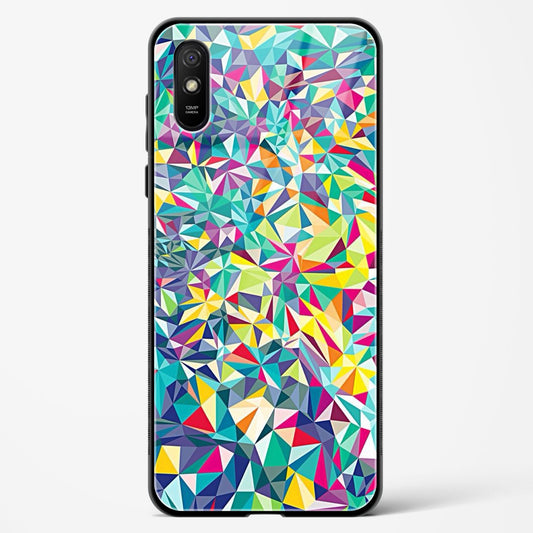 colorful geometric abstract - Redmi 9A Glass Gripper Case