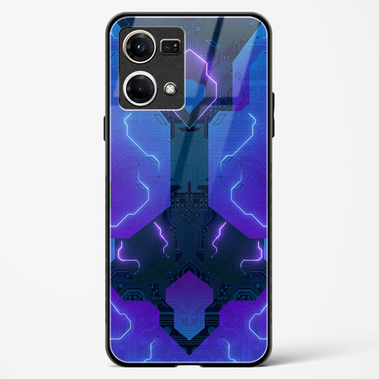 Electric Blueburst - Oppo F21 Pro 4G Glass Gripper Case