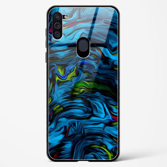 Aquatic Blue - Samsung Galaxy M11 Glass Gripper Case