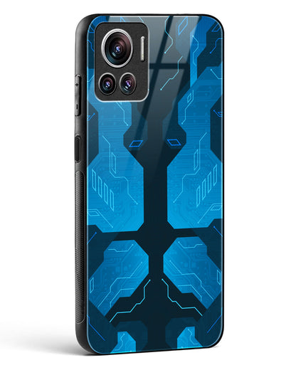 Cobalt Cascade - Motorola Edge 30 Ultra Glass Gripper Case