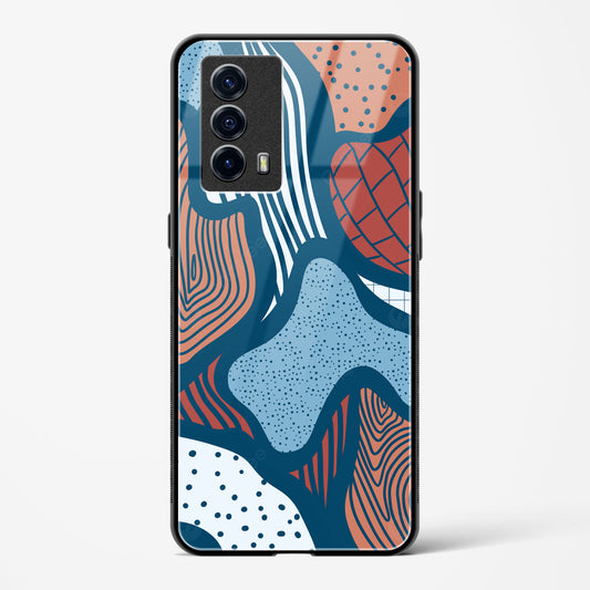 Doodle Waves - Vivo iQOO Z5 Glass Gripper Case