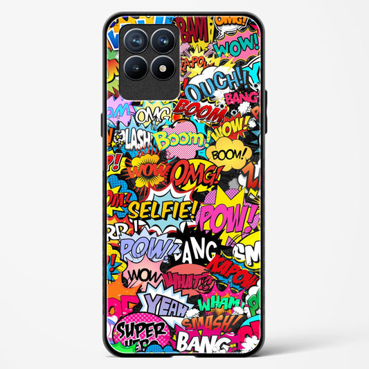 comic madness - Realme 8i Glass Gripper Case