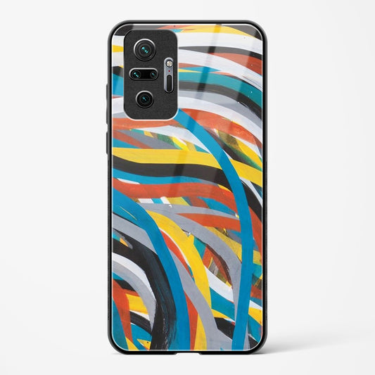 colorful stroke pattern - Redmi Note 10 Pro Max Glass Gripper Case