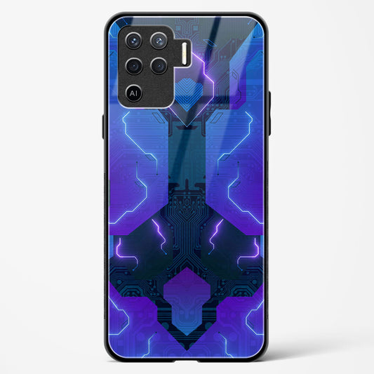 Electric Blueburst - Oppo F19 Pro Glass Gripper Case