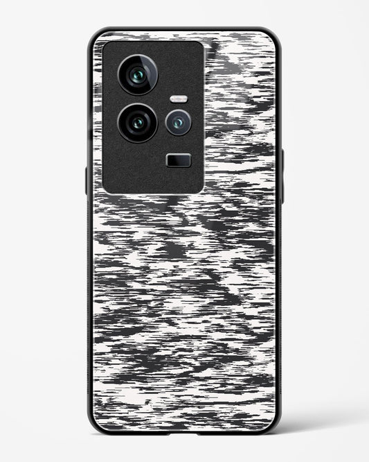 Black and White Glitch - Vivo iQOO11 Glass Gripper Case