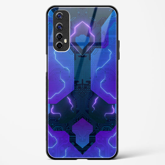 Electric Blueburst - Realme 7 Glass Gripper Case