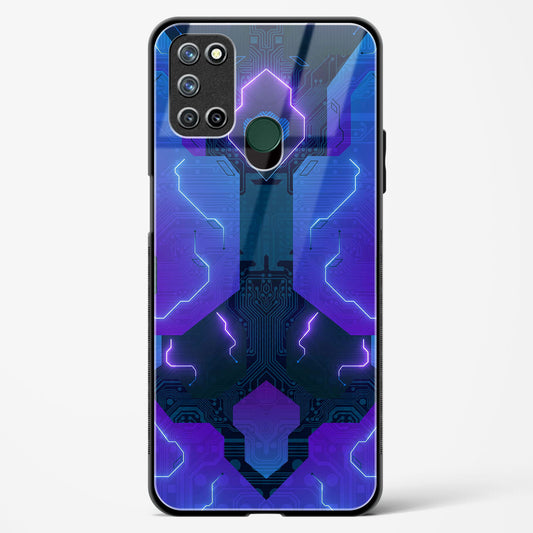 Electric Blueburst - Realme 7i Glass Gripper Case