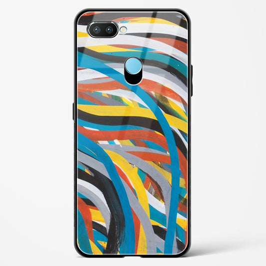 colorful stroke pattern - Realme 2 Glass Gripper Case