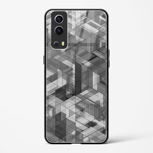 Black Diamond Grid - Vivo iQOO Z3 Glass Gripper Case