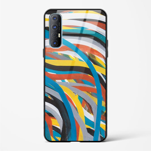 colorful stroke pattern - Oppo Reno 3 Pro Glass Gripper Case