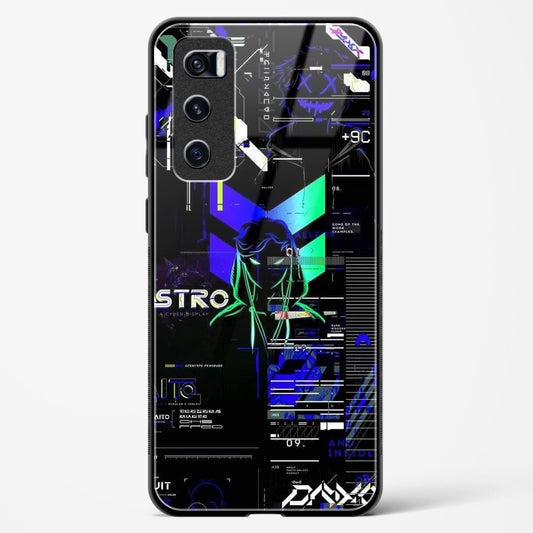 Cyber Boy Blue - Vivo V20 SE Glass Gripper Case