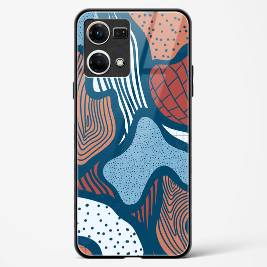 Doodle Waves - Oppo F21 Pro 4G Glass Gripper Case