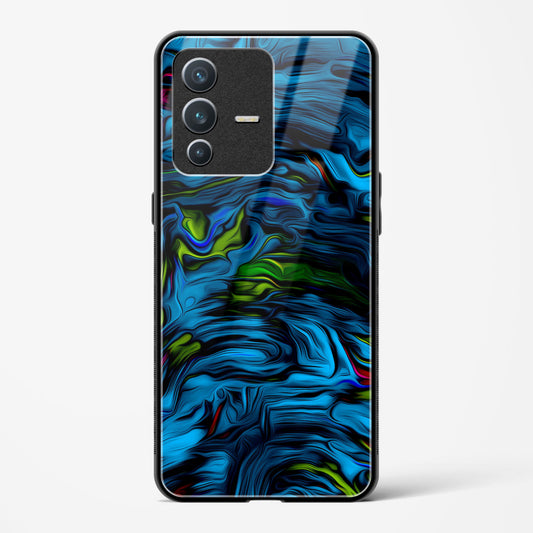 Aquatic Blue - Vivo V23 Pro Glass Gripper Case