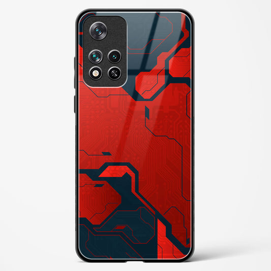 Sanguine Surge - Redmi Note 11T 5G Glass Gripper Case