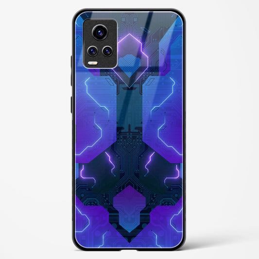 Electric Blueburst - Vivo V20 Pro Glass Gripper Case