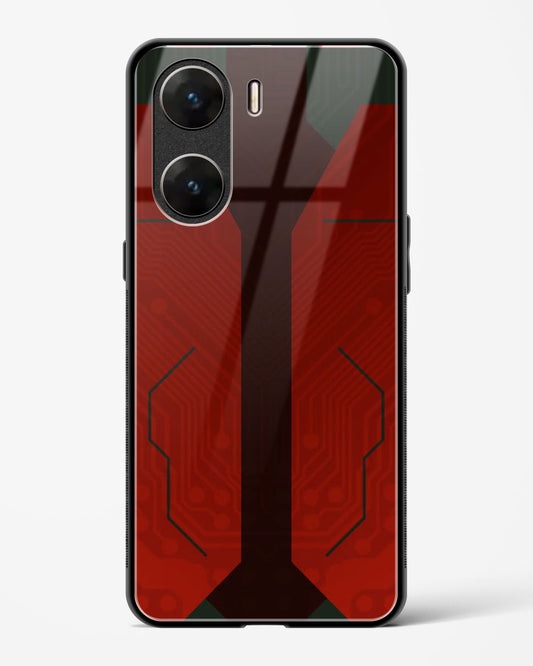 Scarlet Sentinel - Vivo V29e Glass Gripper Case