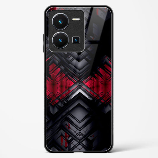 Red Eclipse - Vivo Y35 Glass Gripper Case