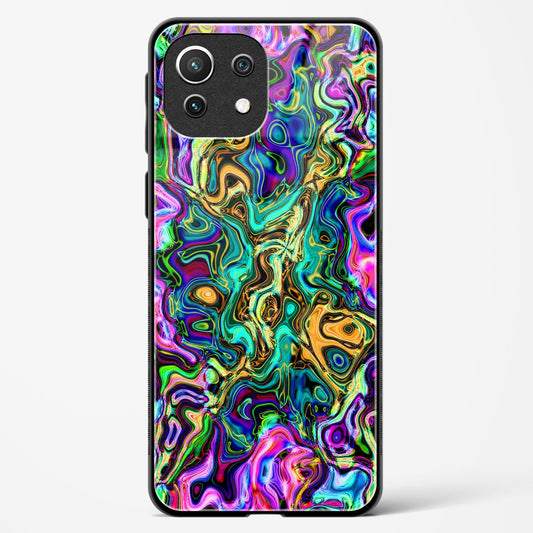 rainbow flames pattern - Mi 11 Lite Glass Gripper Case