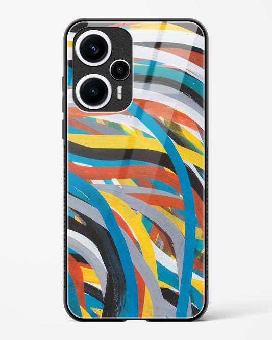 colorful stroke pattern - POCO F5 5G Glass Gripper Case