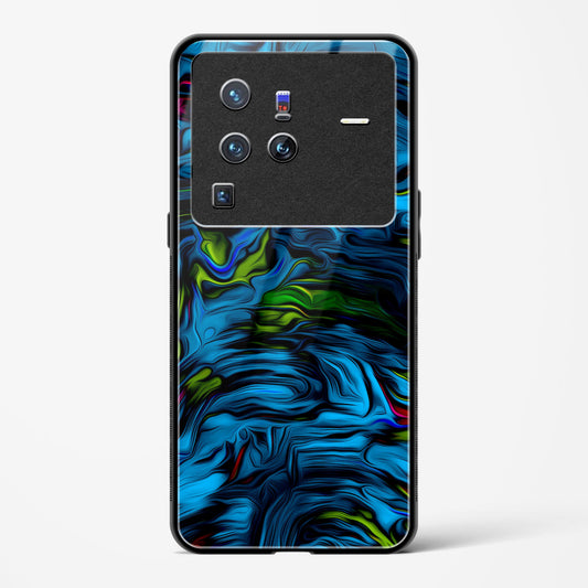 Aquatic Blue - Vivo X80 Pro 5G Glass Gripper Case